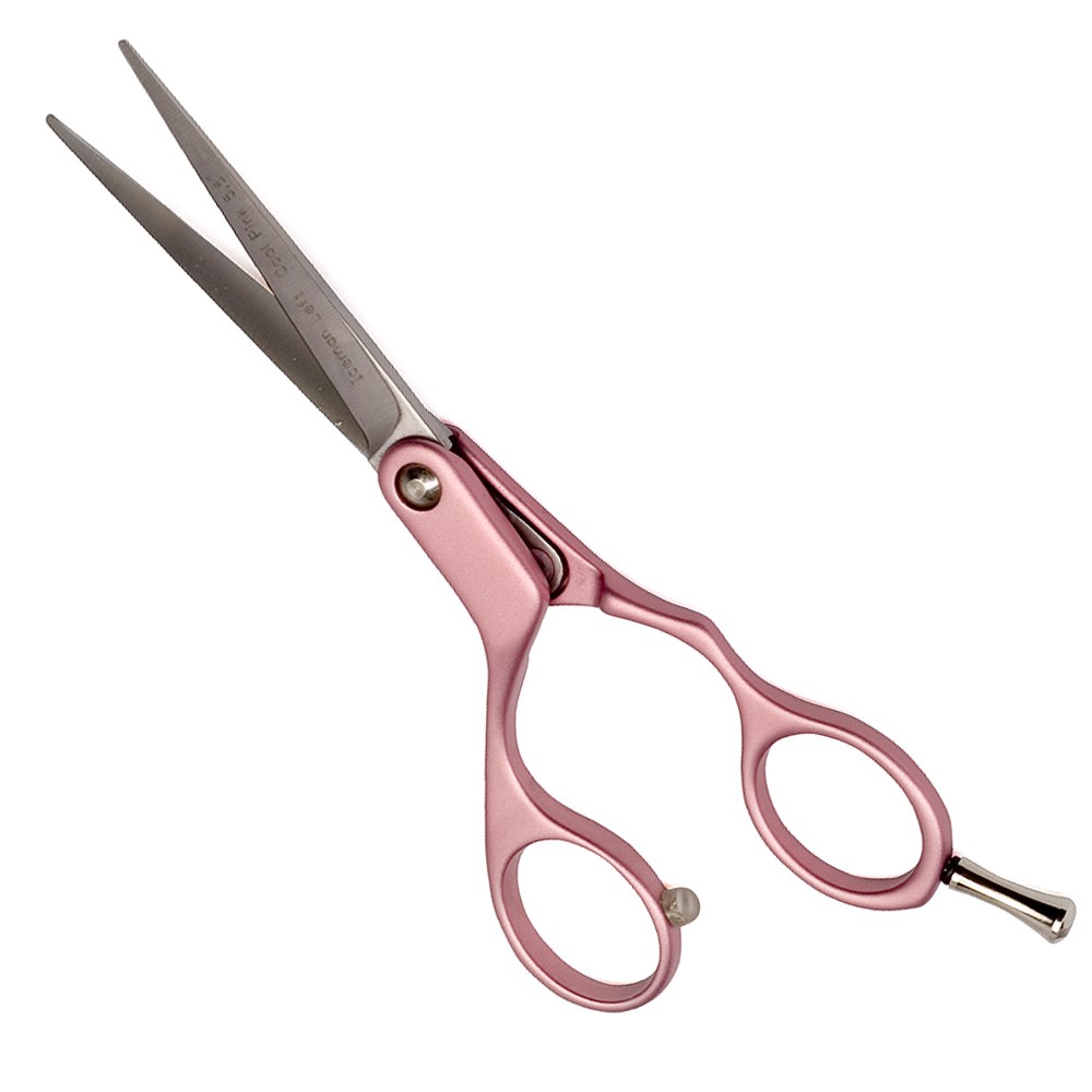 pink left handed scissors