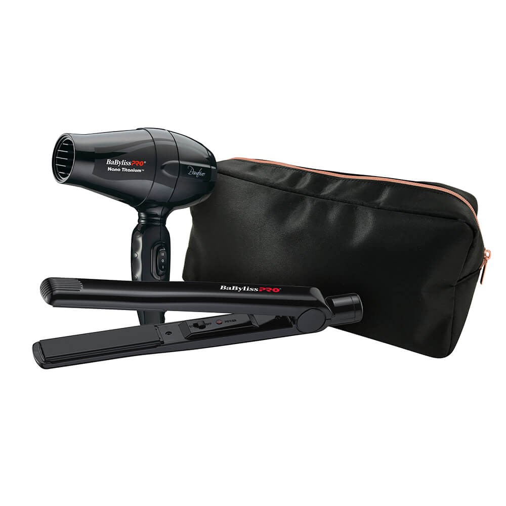 travel iron and hairdryer set