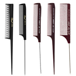 <span style="font-size: 12px;">With a plastic or metal pin at the end for precision sectioning and parting, tail combs are indispensable. Used for colour weaving, highlighting, sectioning and braiding, Home Hairdresser has a vast array of tail combs from which to select. More in Hair brushes and combs.</span> <span style="color: #5c5a58; font-size: 12px;">More</span><span style="color: #5c5a58; font-size: 12px;">&nbsp;in&nbsp;</span><a href="/hair-brushes-and-combs" title="Hair brushes and combs" style="font-size: 12px;">Hair brushes and combs</a><span style="color: #5c5a58; font-size: 12px;">.</span>