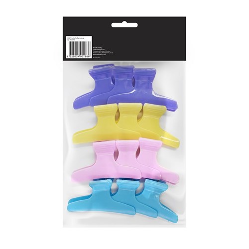 Dateline Butterfly Hair Clips, Large 12pk - Home Hairdresser