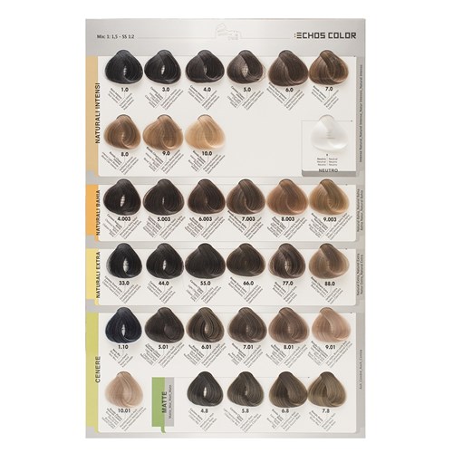 Echos Color Hair Colour Chart Large - Home Hairdresser